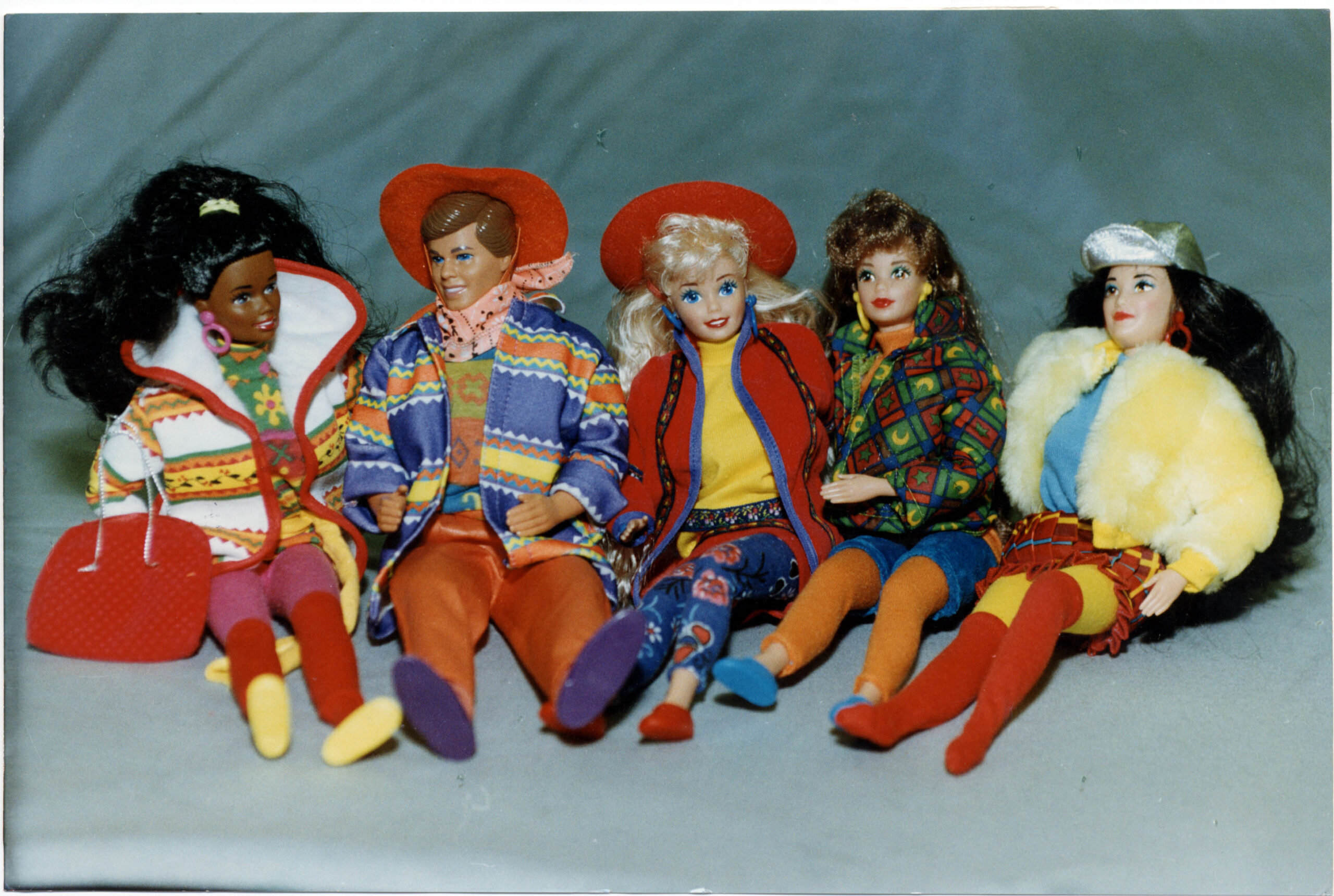 Ken And Barbie Dolls; Barbie (blonde) Ken Christie (black Doll) Teresa And Marina 1991.
