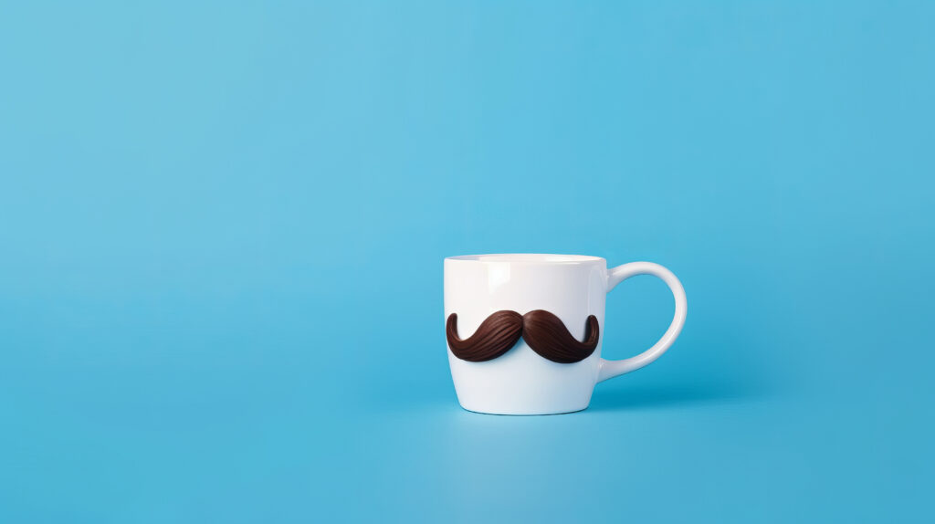 Happy Father's Day Background with Mug. Illustration AI Generative