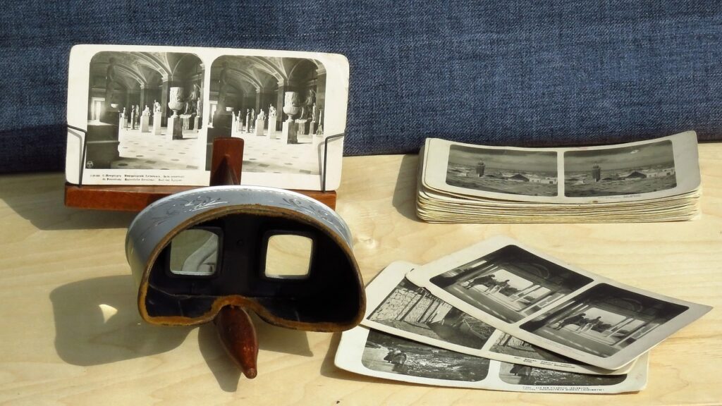 stereoscope, stereo photo, retro