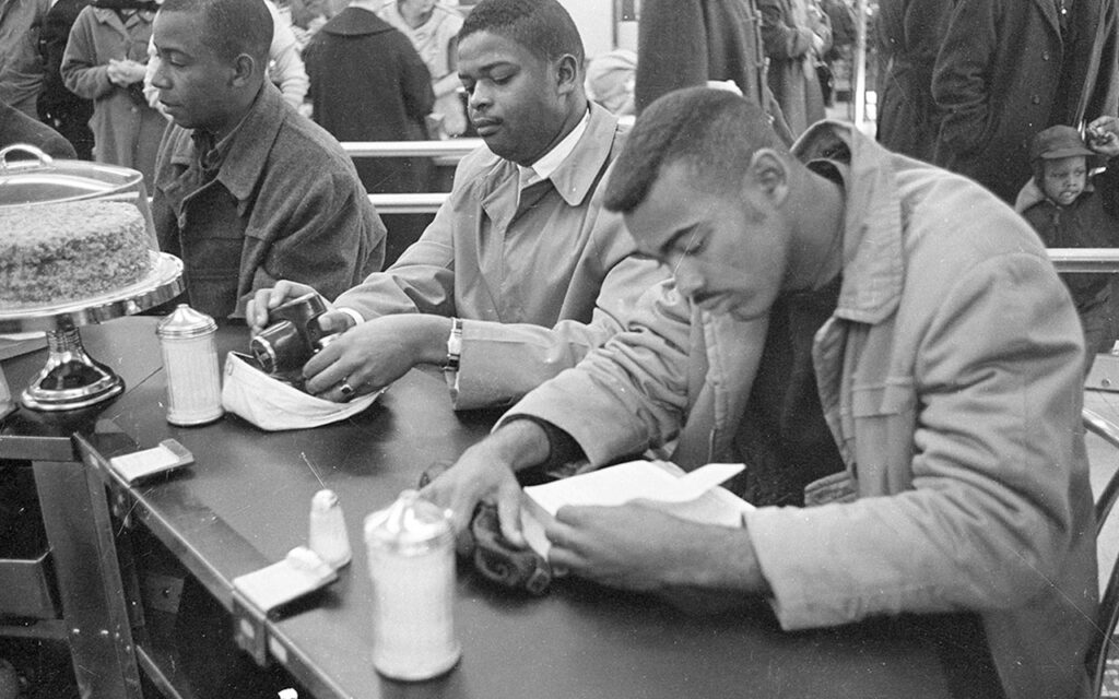 Student sit-in at Woolworth in Durham, North Carolina on February 10, 1960.