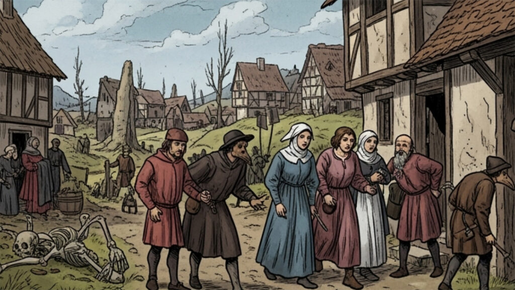 Black Death depiction in animation