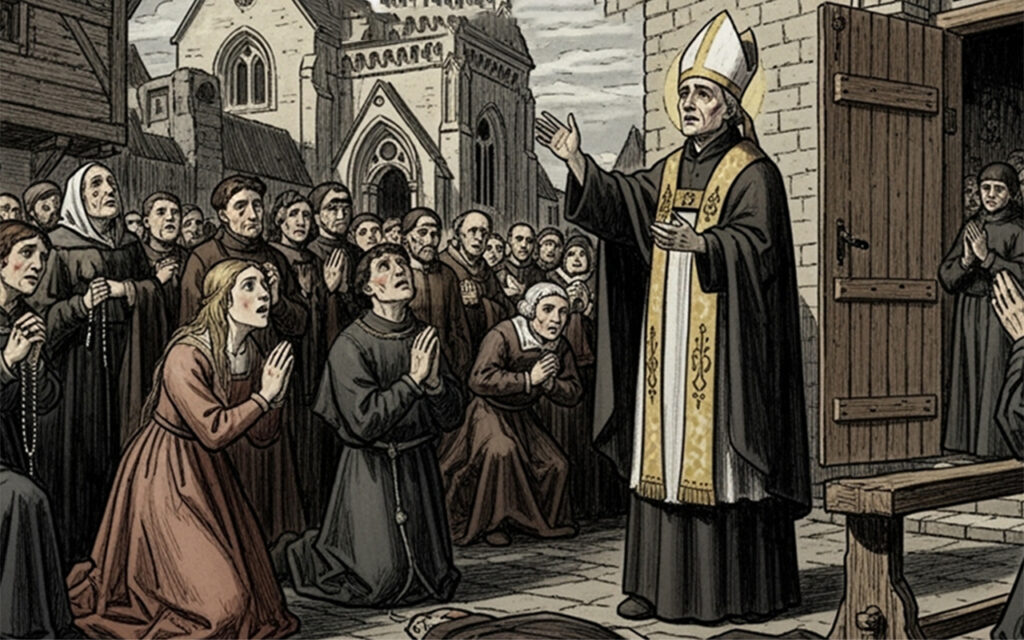 Pope speaking to peasants