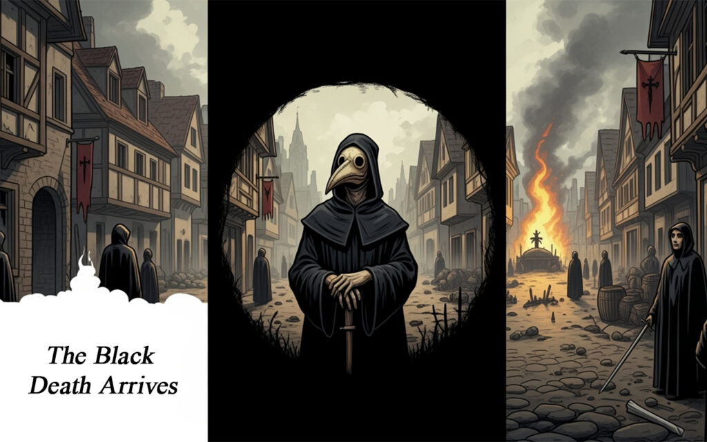 The Black Death arrives